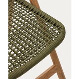 Kave Home Leseni vrtni stol v zeleni in naravni barvi Dandara - | Shoptok.si