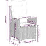  4-dijelni vrtni blagovaonski set od poliratana s jastucima bež | shoptok.hr