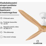 Klarstein Santa Elena stropni ventilator | 132 cm | 35 W | 25 m² | Tiho delovanje | Les | Shoptok.si