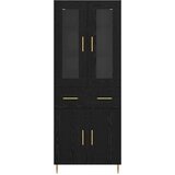  Kuhinjski ormarić 2 pcs Crni hrast 69 5 x 34 x 180 cm Konstruirano drvo | shoptok.hr