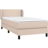  Krevet s oprugama i madrac cappuccino 80x200 cm od umjetne kože | shoptok.hr