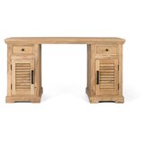 GINER Y COLOMER Pisalna miza z 2 vrati in 2 predaloma iz naravnega mangovega lesa, (22147943) | Shoptok.si