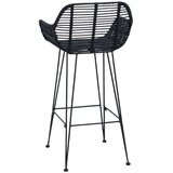  Barski stolac 2 pcs Crna 55 x 52 x 92 cm Ratan i čelik | shoptok.hr