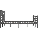  Posteljni okvir siv iz trdnega lesa 200x200 cm, (20647133) | Shoptok.si