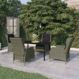  5-dijelni vrtni blagovaonski set smeđi Smeđa Dužina stola 140 cm | shoptok.hr