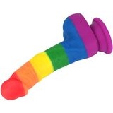 Lovetoy Prider - realističen dildo iz tekočega silikona - 19 cm (mavrica) | Shoptok.si