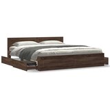 vidaXL Okvir za krevet s uzglavljem smeđa boja hrasta 180x200cm drveni | shoptok.hr