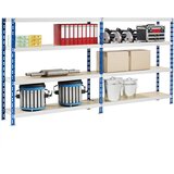 eurokraft basic Sestavljiv regal z velikimi policami iz iverke, globina 400 mm, osnovni regal, VxŠ 1508 x 1550 mm | Shoptok.si