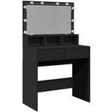  The Living Store Toaletna mizica z LED lučkami črna 80x41x134,5 cm - Toaletna Mizica, (21496016) | Shoptok.si