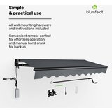 Blumfeldt CloudShade tenda, Pametna kontrola, UV zaštita, Montaža na zid | shoptok.hr