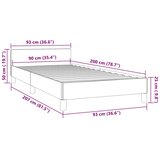  Okvir za krevet bez madraca tamnosivi 90x200 cm baršunasti | shoptok.hr