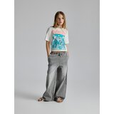 Reserved Super wide leg traperice - svijetlo siva | shoptok.hr