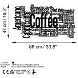WALLXPERT Zidna dekoracija Kafa ili šta?, 86 x 47 cm, Crna | Eponuda.ba