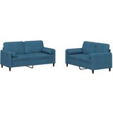 vidaXL 2-dijelni set sofa s jastucima plavi baršunasti | shoptok.hr