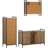  Set ormarića za kupaonicu 3 kom. Hrast artisan - Hrast artisan Ormar ispod sudopera (1 vrata i 2 police) + viseći ormar + kupaon | shoptok.hr