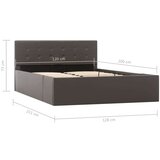  Hidraulični okvir za krevet od umjetne kože sivi 120 x 200 cm | shoptok.hr