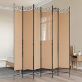  Razdjelnik prostora s 6 panela Bež 240 x 220 cm Tkanina | shoptok.hr