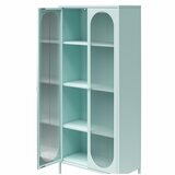 Støraa Svetlo modra kovinska vitrina 80x186x40 cm Luna – | Shoptok.si