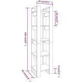 vidaXL Ormarić za knjige / pregrada boja meda 41x35x160 cm od borovine | shoptok.hr