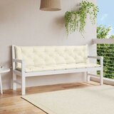  Jastuk za vrtnu klupu krem bijeli 200x(50+50)x7 cm od tkanine | Eponuda.ba