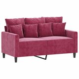  3-dijelni set sofa s jastucima crvena boja vina baršunasti | shoptok.hr