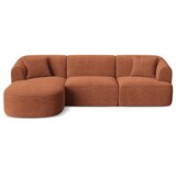 Cosmopolitan Design Kutna garnitura od samta boja terakote (s lijevim kutom/s ležaljkom) Campi – | shoptok.hr