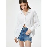 Koton Oversize Shirt Long Sleeve Classic Collar Cotton Cene
