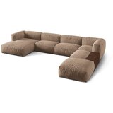 Micadoni Svjetlo smeđa kutna garnitura od bouclé tkanine (s desnim kutom/u obliku slova "U") Martina – Home | shoptok.hr