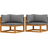  Modularne kutne sofe s jastucima 2 kom tamnosive | shoptok.hr