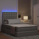  LED krevet za pohranu s madracem Svjetlosiva 120 x 190 cm | shoptok.hr