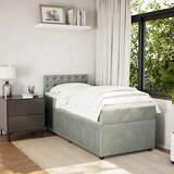  Box spring krevet s madracem svjetlosivi 100x200 cm baršunasti | shoptok.hr