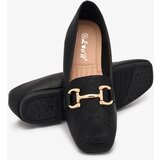 Resti Black women's quilted moccasins with gold embellishment Wetifa | ePonuda.com