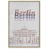  Slika - Berlin in Watercolours (1 Part) Vertical 80x120 U prirodnom drvenom okviru | shoptok.hr