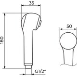 Rosan tuš ručica za slavinu - bateriju sa izvl. tušem - za J/JN/JF 385/386 sa 3 cevi PTR385-3 | Eponuda.com