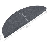  Samoljepljivi otirači za stepenice 15 kom 65x22 5x3 5 cm sivi | shoptok.hr