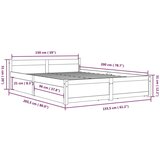  Posteljni okvir s predali 150x200 cm 5FT, (20645547) | Shoptok.si