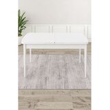 Hanah home trpezarijski sto na razvlačenje Rut, 132 × 80 cm (razvučen 170 cm), bela ploča, bele noge | Eponuda.com