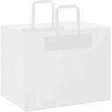  Papirnate vrećice 250 kom s ručkama bijele 32x22x24 cm | shoptok.hr