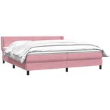  Box spring postelja z vzmetnico roza 180x210 cm žamet, (21793149) | Shoptok.si