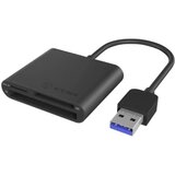 Icybox vanjski čitač memorijskih kartica usb 3.0 crna Cijene