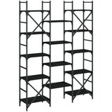 Police za knjige crne 127 5 x 28 5 x 172 5 cm konstruirano drvo | shoptok.hr