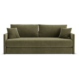 Cosmopolitan Design Zelena žametna raztegljiva sedežna garnitura 209 cm Shannon – Cene
