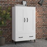  Visoka komoda bijela 70 x 31 x 115 cm od konstruiranog drva | shoptok.hr