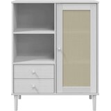  Visoka komoda SENJA bijela izgled ratana 90x40x112 cm borovina | shoptok.hr