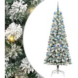  Umjetno božićno drvce s nogom Zelena i bijela 210 cm | shoptok.hr