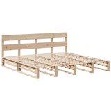  Okvir kreveta bez madraca 200 x 200 cm od masivne borovine | shoptok.hr