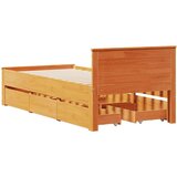 vidaXL Okvir kreveta bez madraca s uzglavljem 100x200 cm od borovine | shoptok.hr