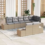  8-delni vrtni sofa set z blazinami Bež poli ratan, (22092091) | Shoptok.si