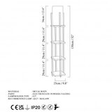 Opviq podna lampa 7119 white gold us
