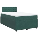 Maison Chic Box spring postelja - Vzmetna postelja z vzmetnico temno zelena 120x200 cm žamet SL5521, (21906877) | Shoptok.si